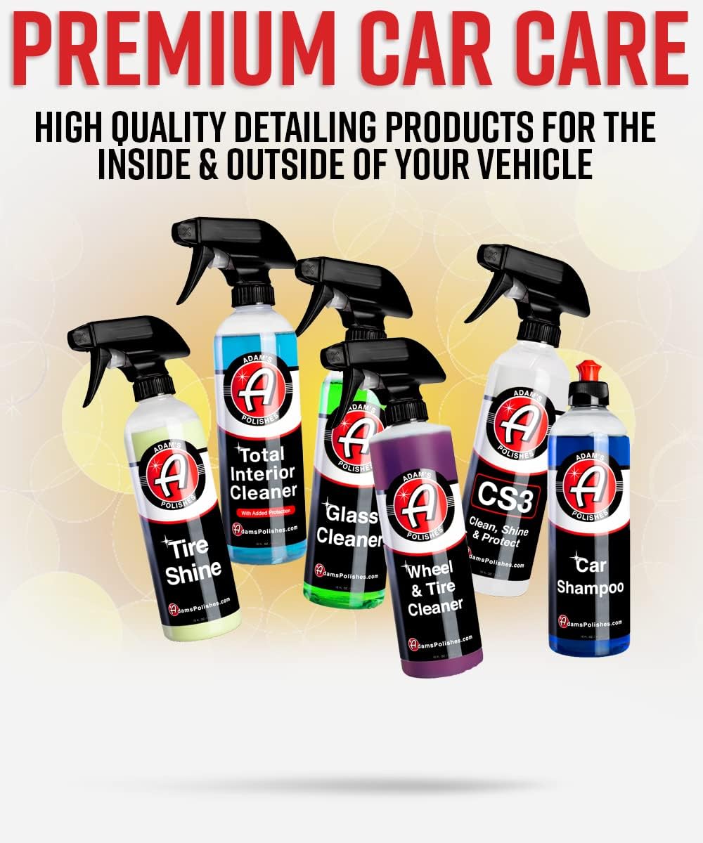 Adam's Arsenal Builder Car Cleaning Kit (6 Piece) - Our Best Value Car Detailing Kit | Car Shampoo Wheel Cleaner Interior Cleaner Glass Cleaner Tire Shine Spray Car Wax | Car Wash Kit Pack of 2