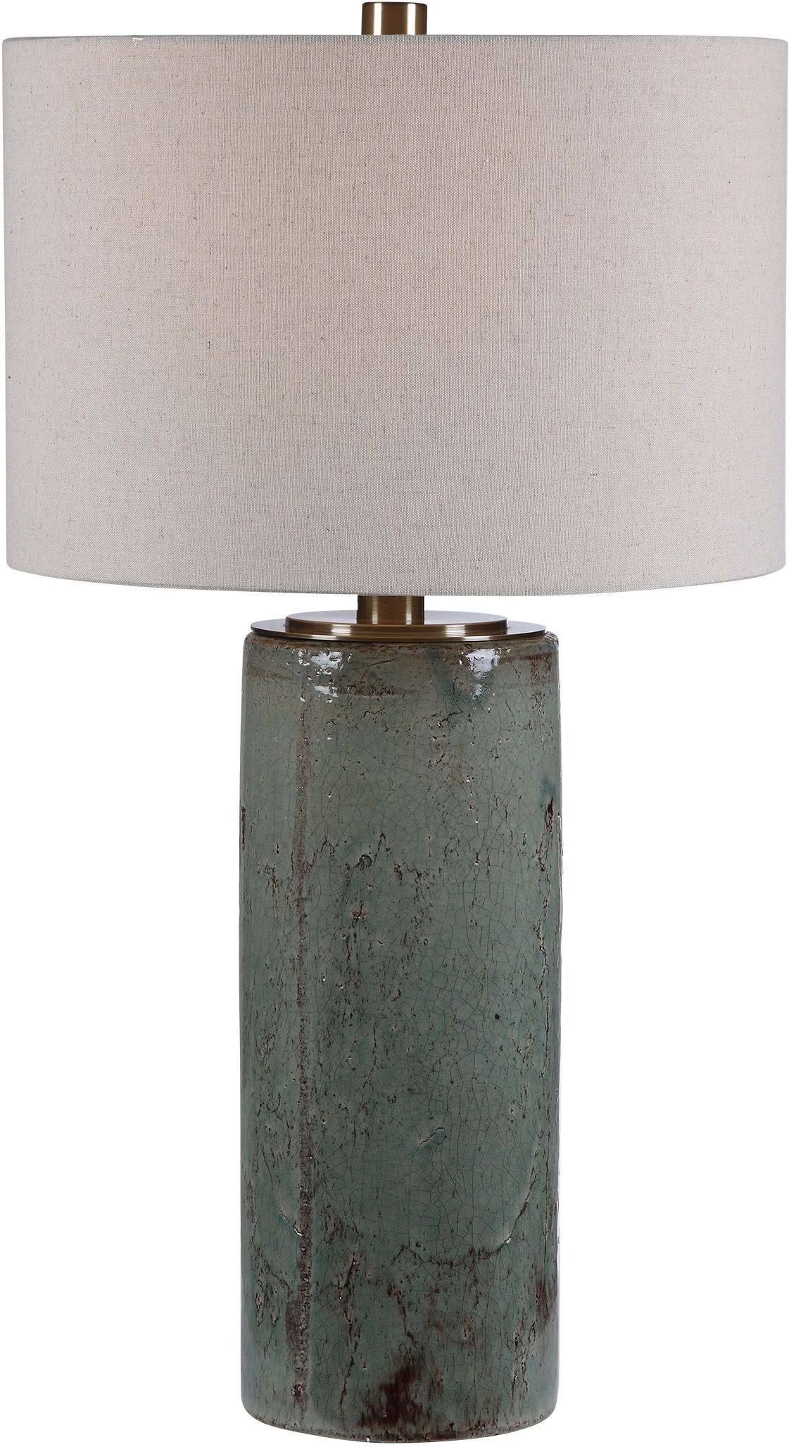 Uttermost 28333 Callais Crackled Aqua Table Lamp