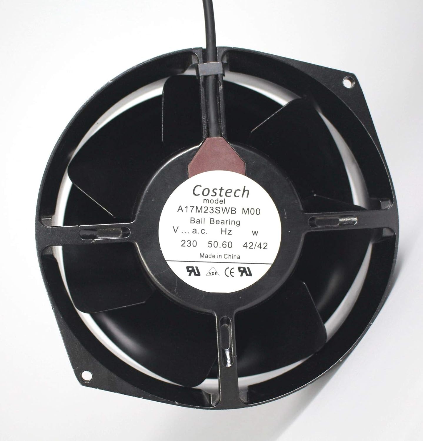 for 230V 160mm Costech A17M23SWB M00 230v 42W 50/60Hz 16055 2-Wire AC Fan