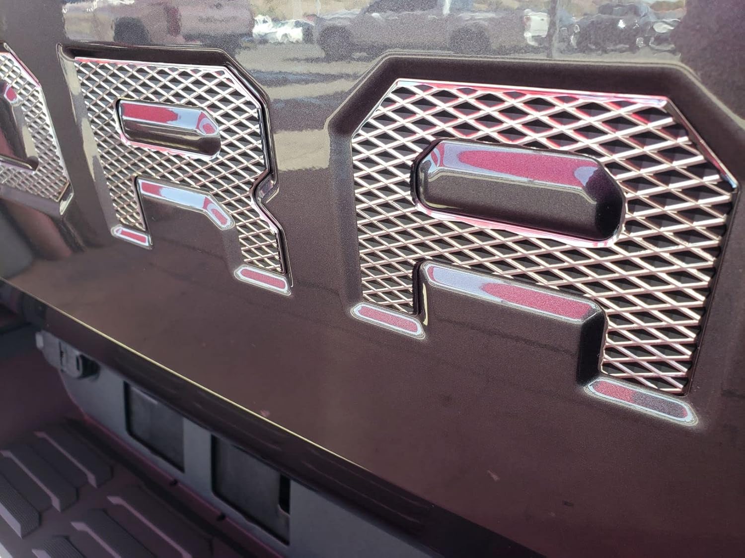 EyeCatcher Tailgate Letter Inserts Compatible with 2022 Toy TNDRA (Chrome and Black)