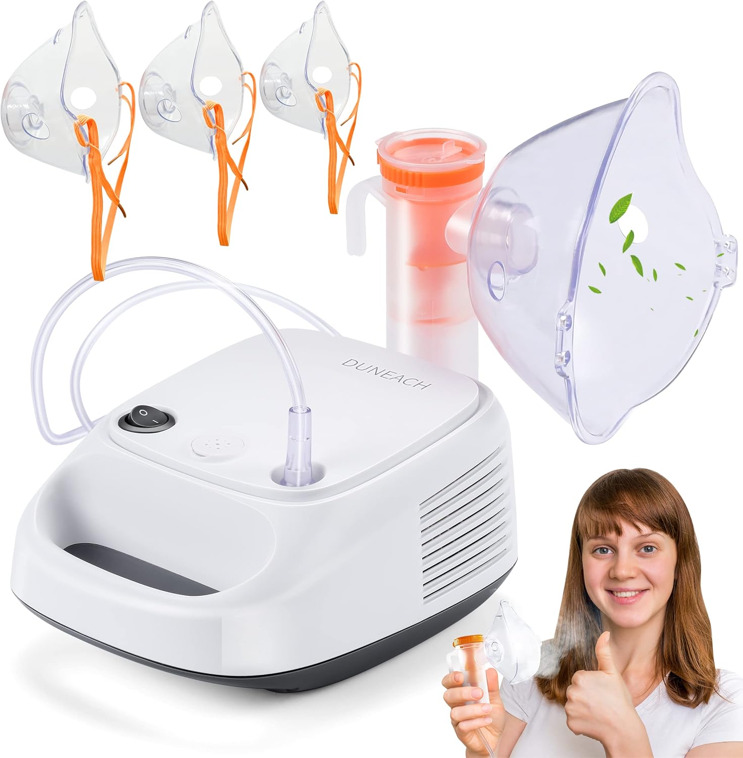 Nebulizer Machine for Adults Jet Nebulizer Air Compressor Nebulizer Portable Personal Cool Mist Kit with Tubing Mouthpiece Adult&Child Masks