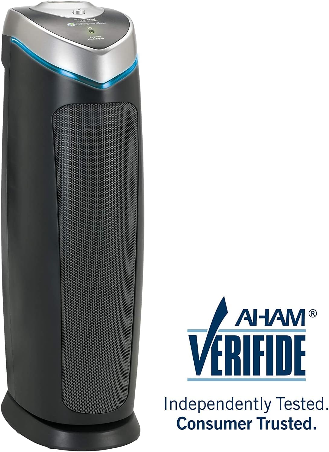 Germ Guardian AC4825 22&rdquo; 3-in-1 True HEPA Filter Air Purifier for Home, Full Room, UV-C Light Kills Germs, Filters Allergies, Smoke, Dust, Pet Dander, Odors, 3-Yr Wty, GermGuardian, Grey