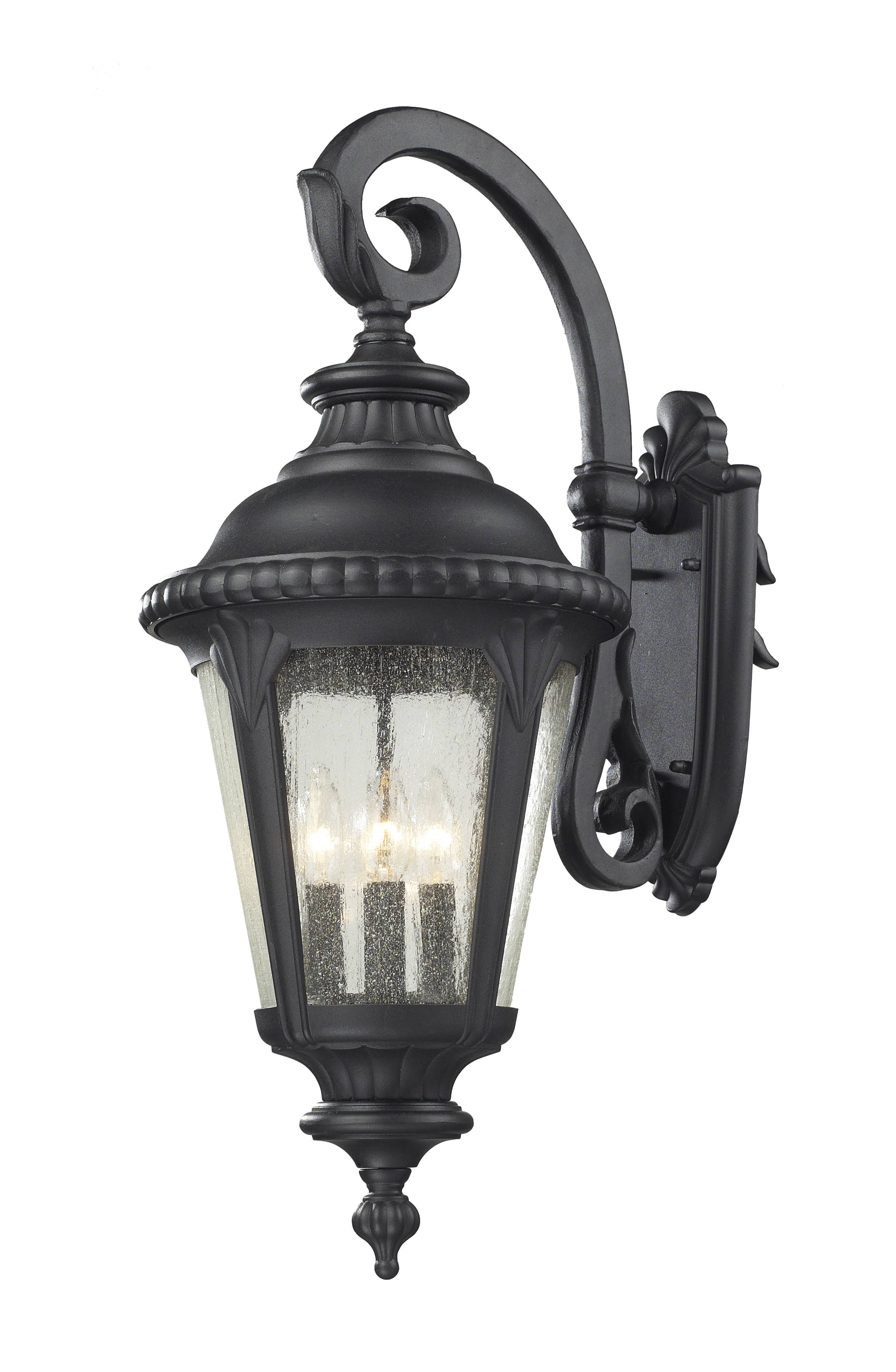 Z-Lite 545B-BK Medow 4 Light Outdoor Light, Black