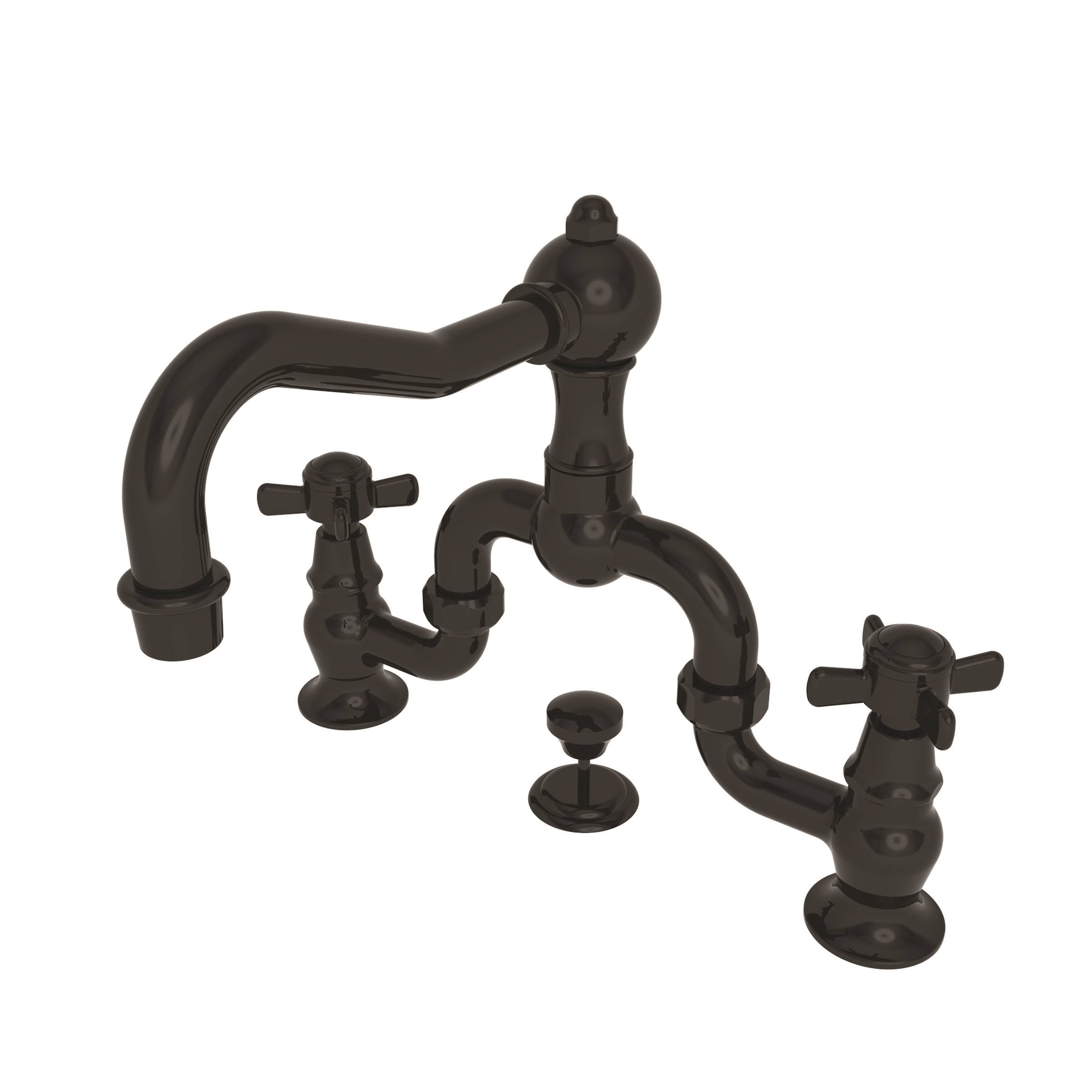 Newport Brass 1000B Fairfield Gloss Black Bridge Bathroom Faucet