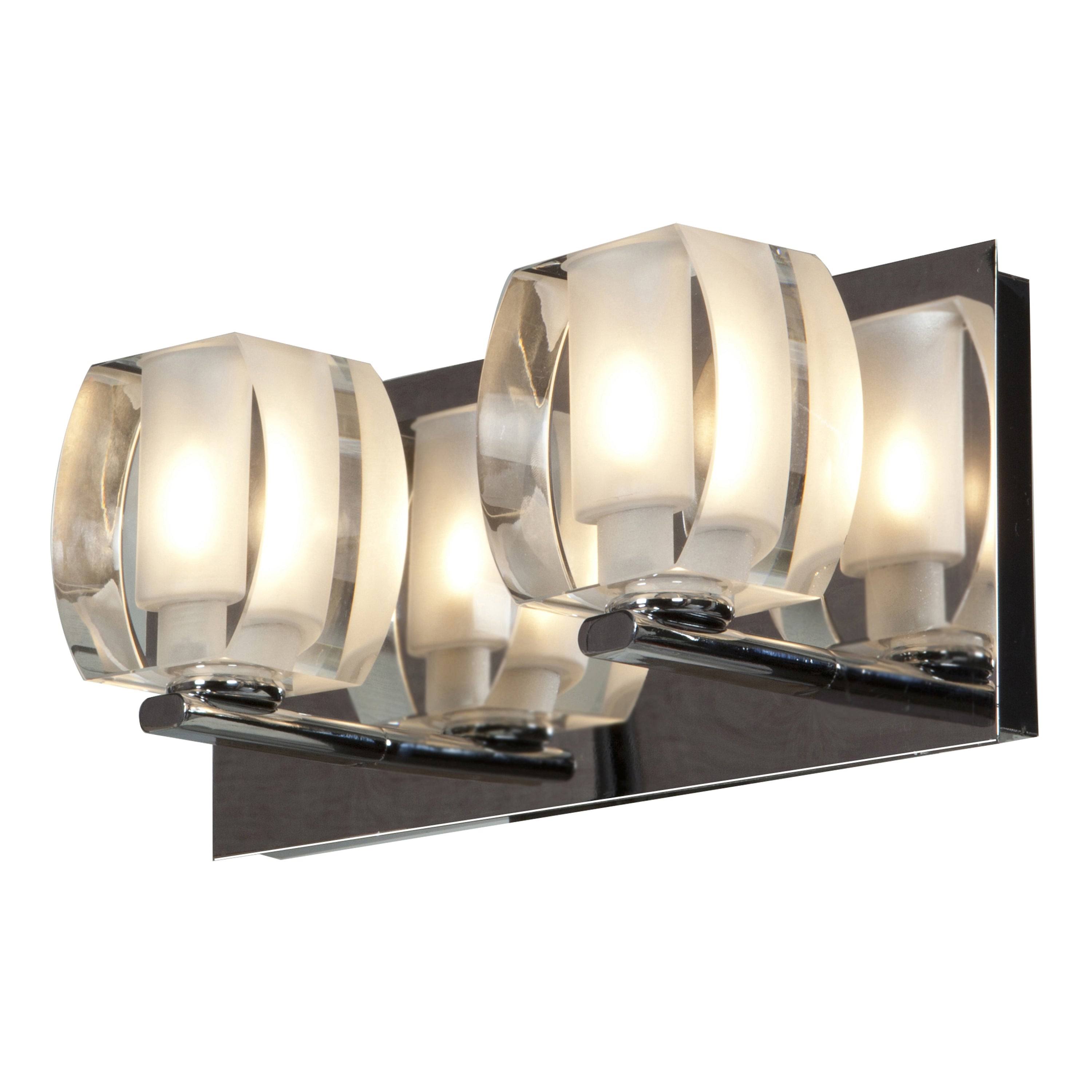 Access Lighting 62287LEDDLP-CH/CRY Evia 2-Light LED Bath Vanity - Chrome