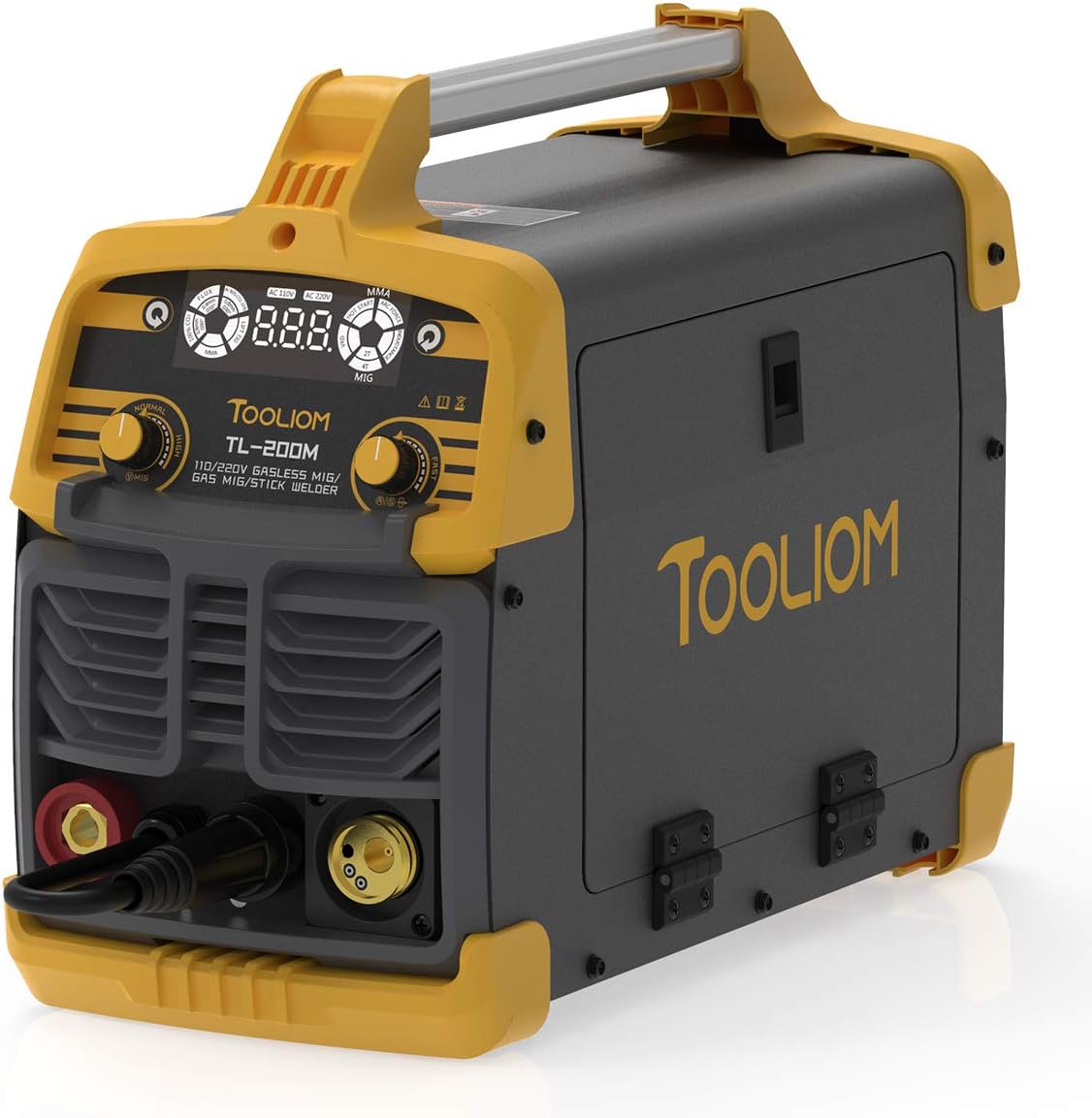 TOOLIOM 200A MIG Welder 3 in 1 Flux MIG/Solid Wire/Lift TIG/Stick Welder 110 / 220V Dual Voltage Welding Machine