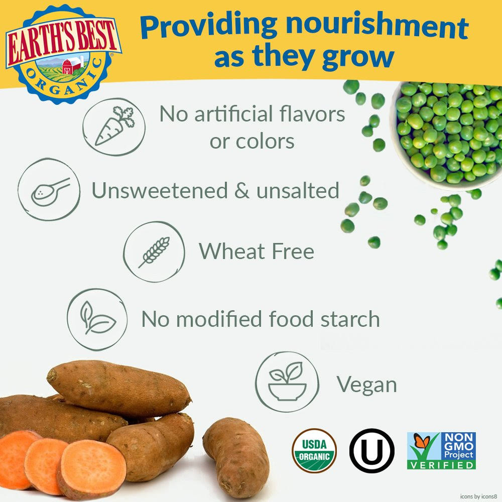 Earth's Best Organic Stage 1 My First Veggies Variety Pack 12 Count Baby Food