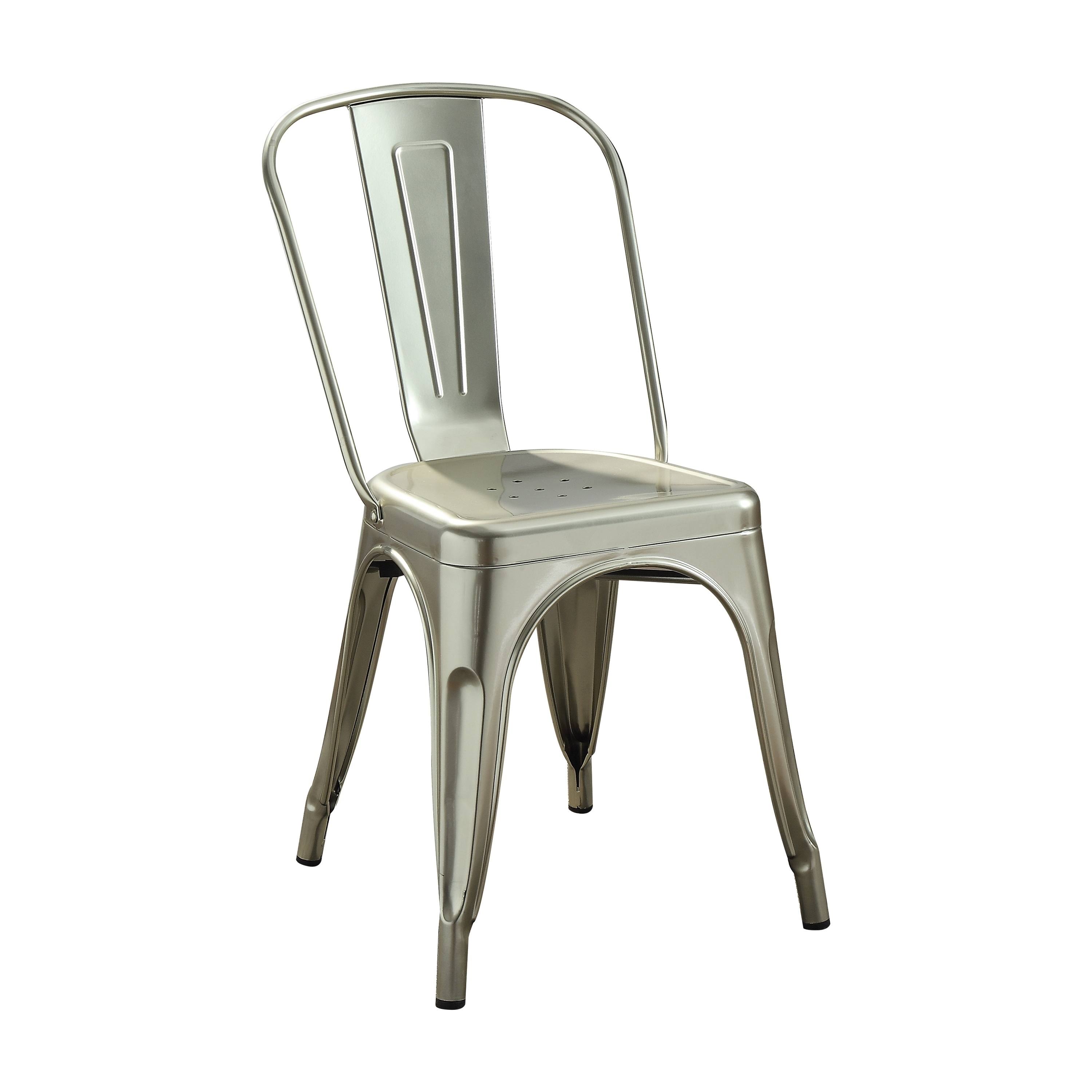 Acme Jakia Side Chair Glossy Champagne - Set of 2