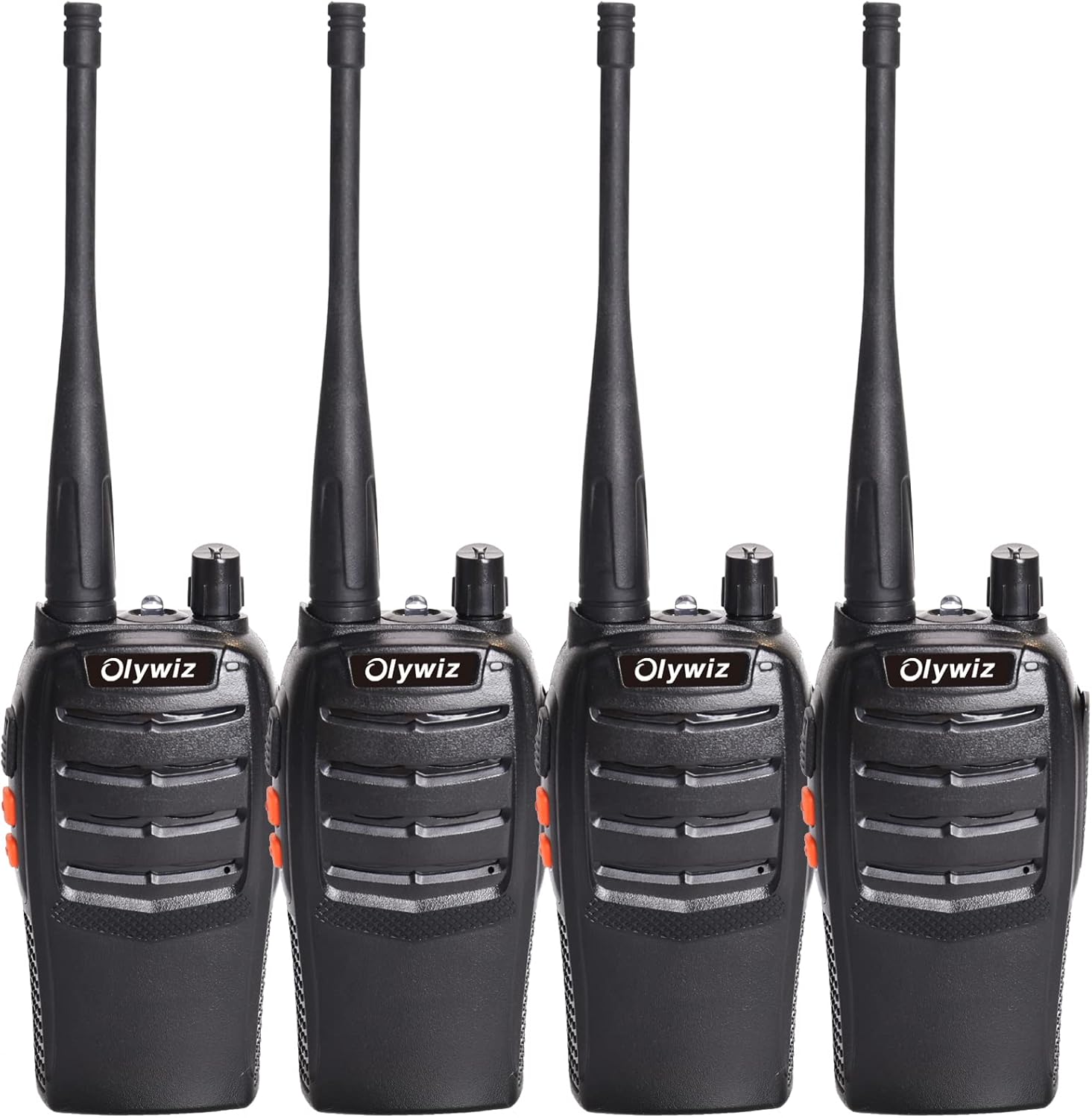 Olywiz Walkie Talkies for Adults Long Range, with Earpieces GMRS Radio Rechargeable 2 Way Radio with Flashlight for School Business Family 4 Pack Pack of 2
