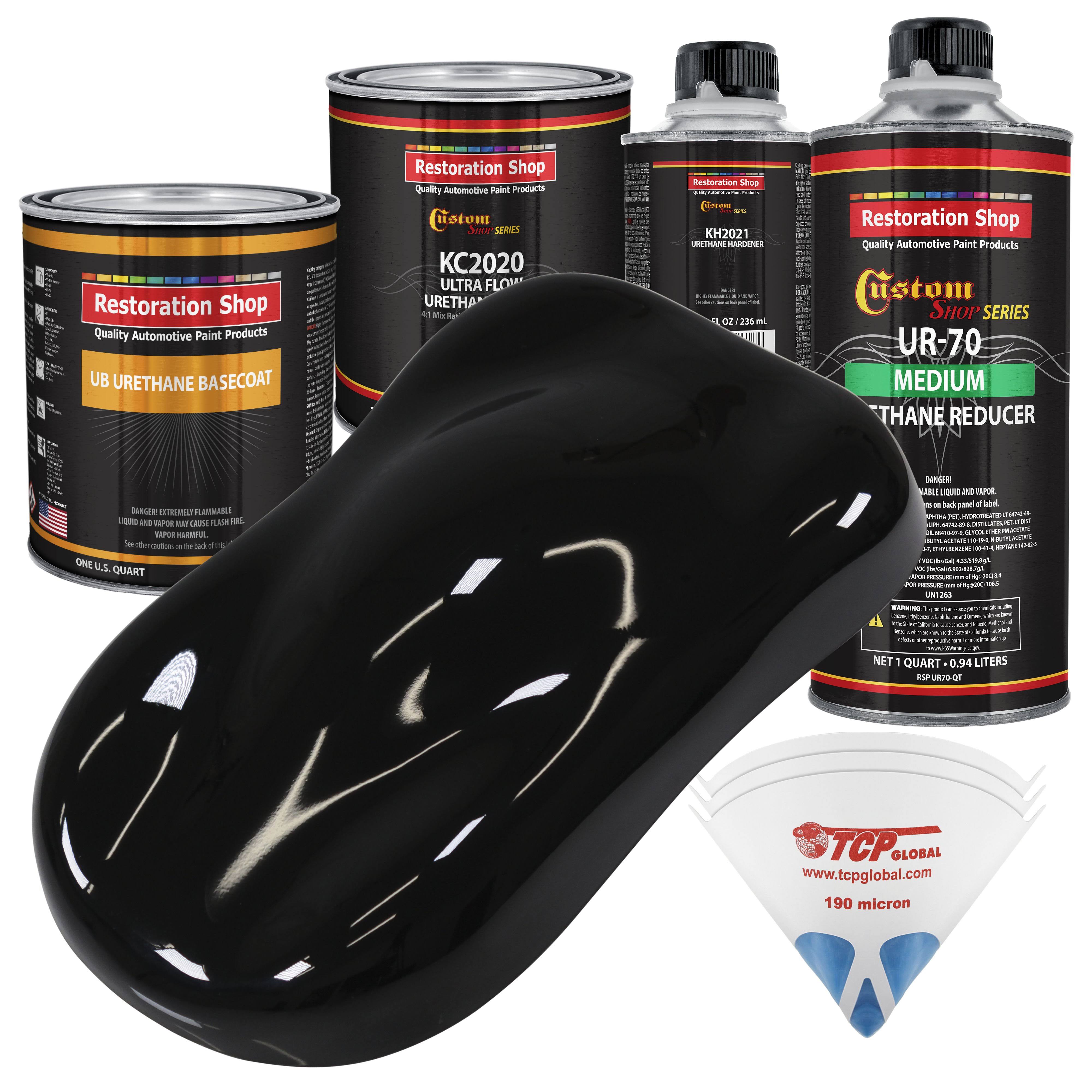 Jet Black Urethane Basecoat Premium Basecoat Quart Kit
