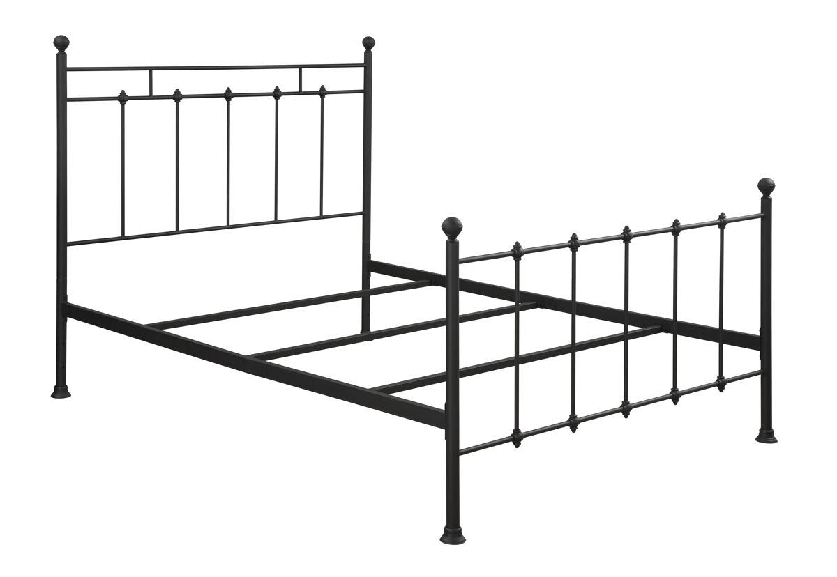Accentrics Home Shaker Style King Metal Bed in Black - Home Meridian DS-2644-291A