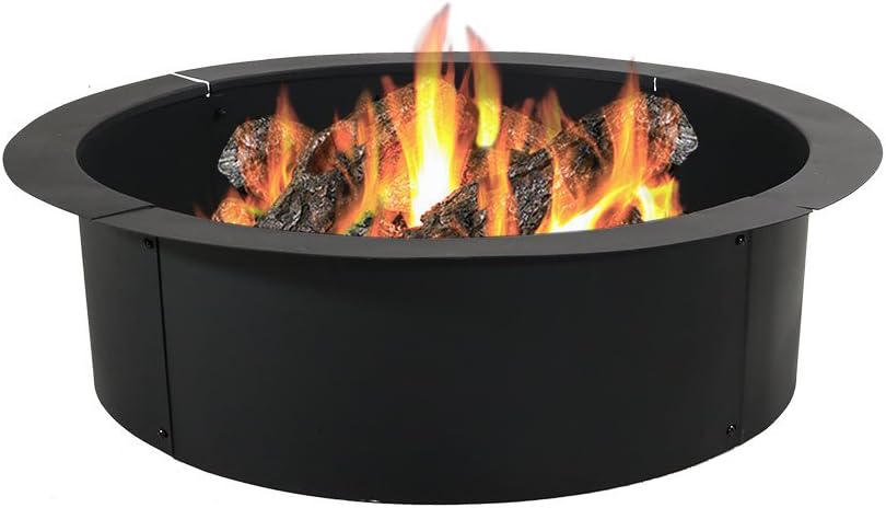 Sunnydaze Fire Pit Ring/Liner - Heavy Duty DIY Above or In-Ground Outdoor Backyard Wood Burning Bonfire Insert Kit - 36-Inch Outer/30-Inch Inner Diameter