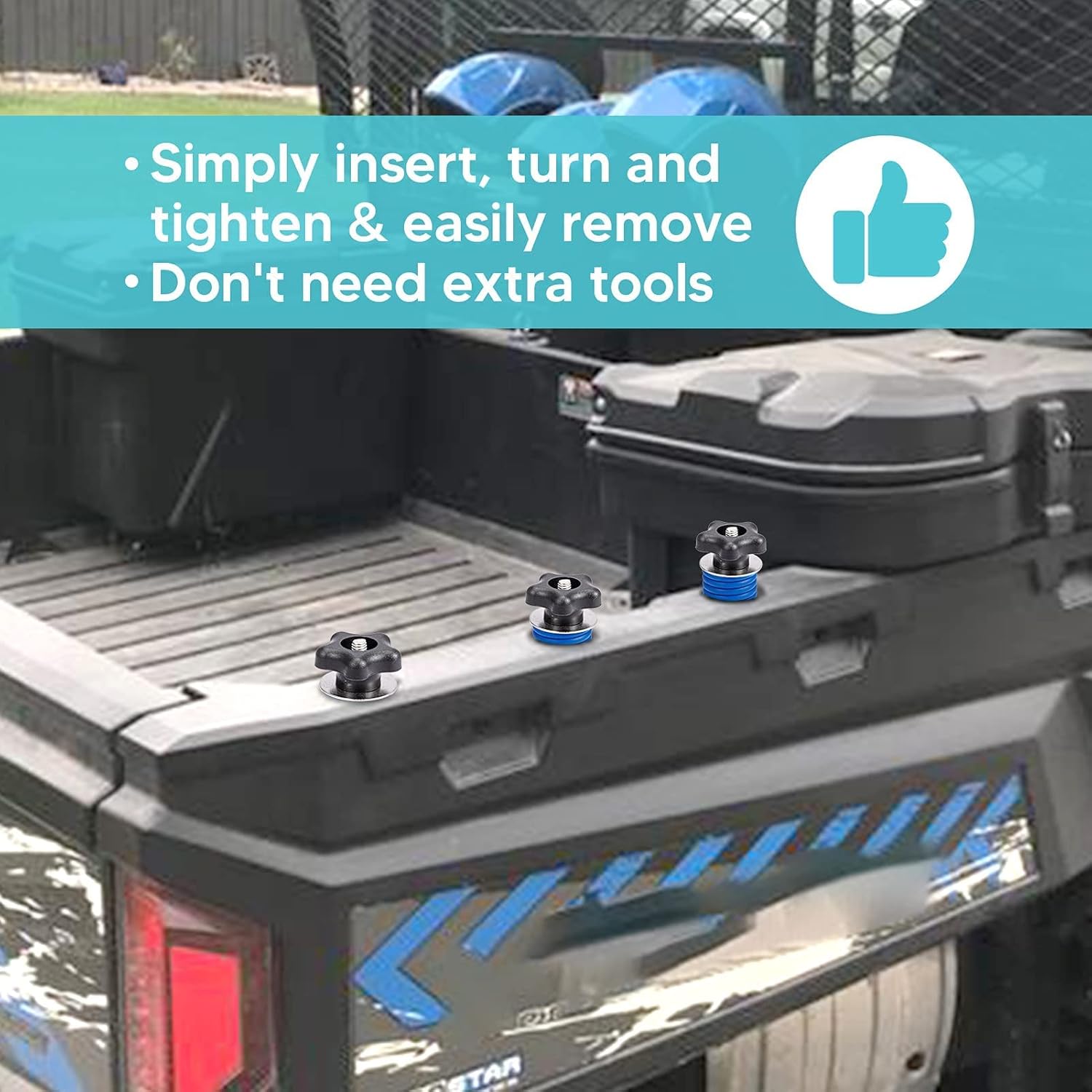 Mofun UTV ATV Anchors for Polaris Lock & Ride Accessories Tie Down Anchors Compatible with Polaris Ranger,General XP HD EV ETX Crew 1000 900 800 700 570 500 etc,8Pcs