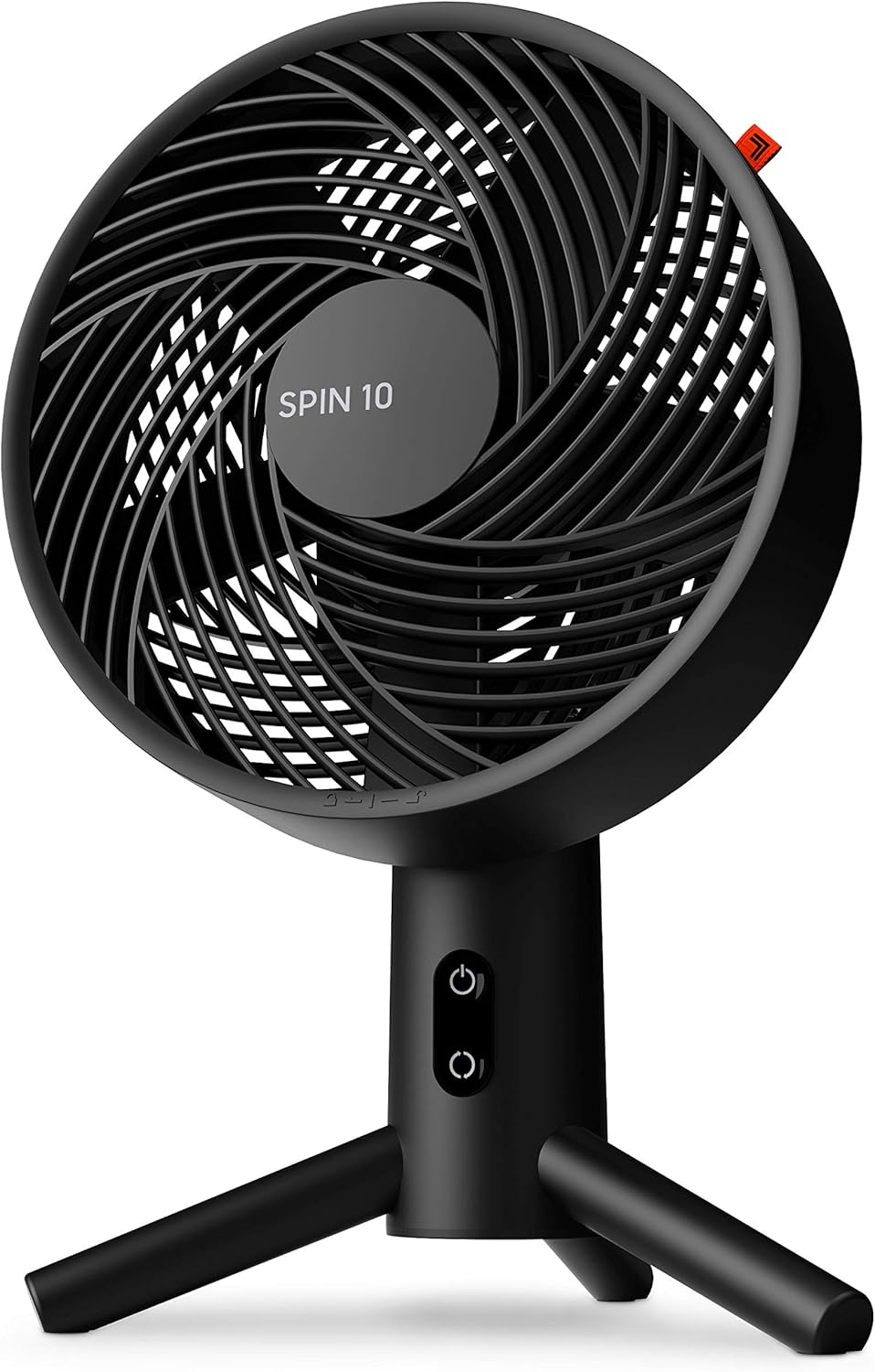 Sharper Image SPIN 10 Oscillating Desktop Fan with 3 Speeds, Small, Black Pack of 2