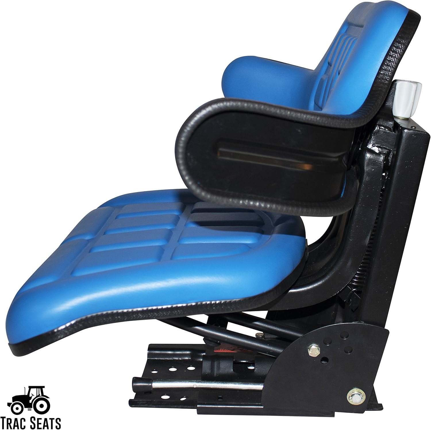 Blue TRAC SEATS Brand Waffle Style Universal Tractor Suspension SEAT with TILT FITS Ford/New Holland 3900 3930 3910 5000 5100 5600 5610 5900 5910 (Same Day Shipping - Delivers in 1-4 Business Days