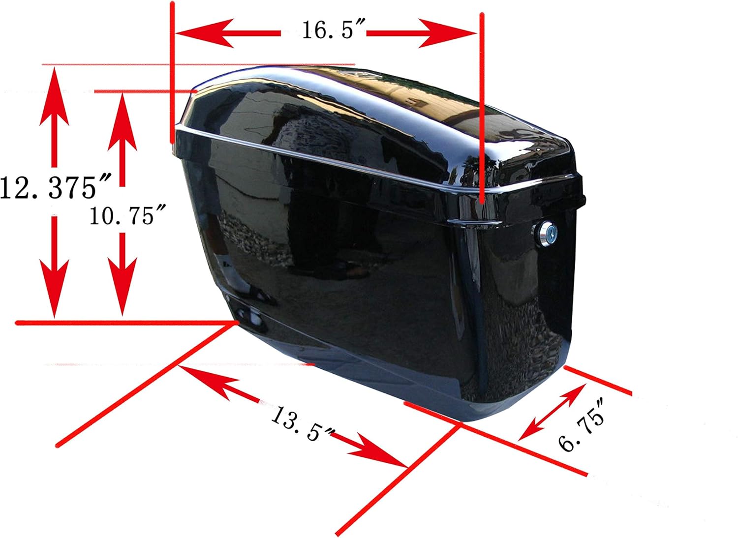 New Hard Motorcycle Saddle bags Saddlebags w/ mounting kit Compatible With Harley Davidson Honda Shadow Kawasaki Vulcan VN Black