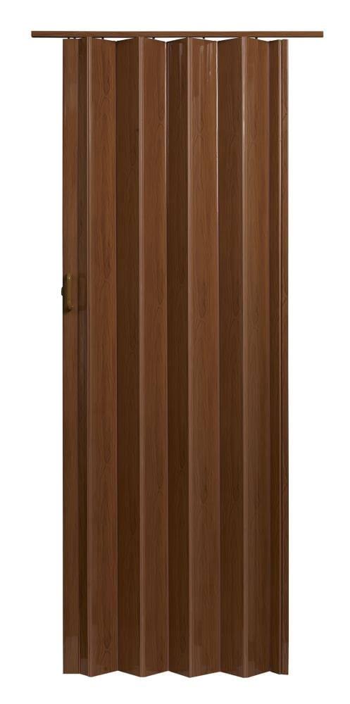 Homestyle Plaza Vinyl Accordion DOOR, 36 inch x 80 inch, Cherry, Red