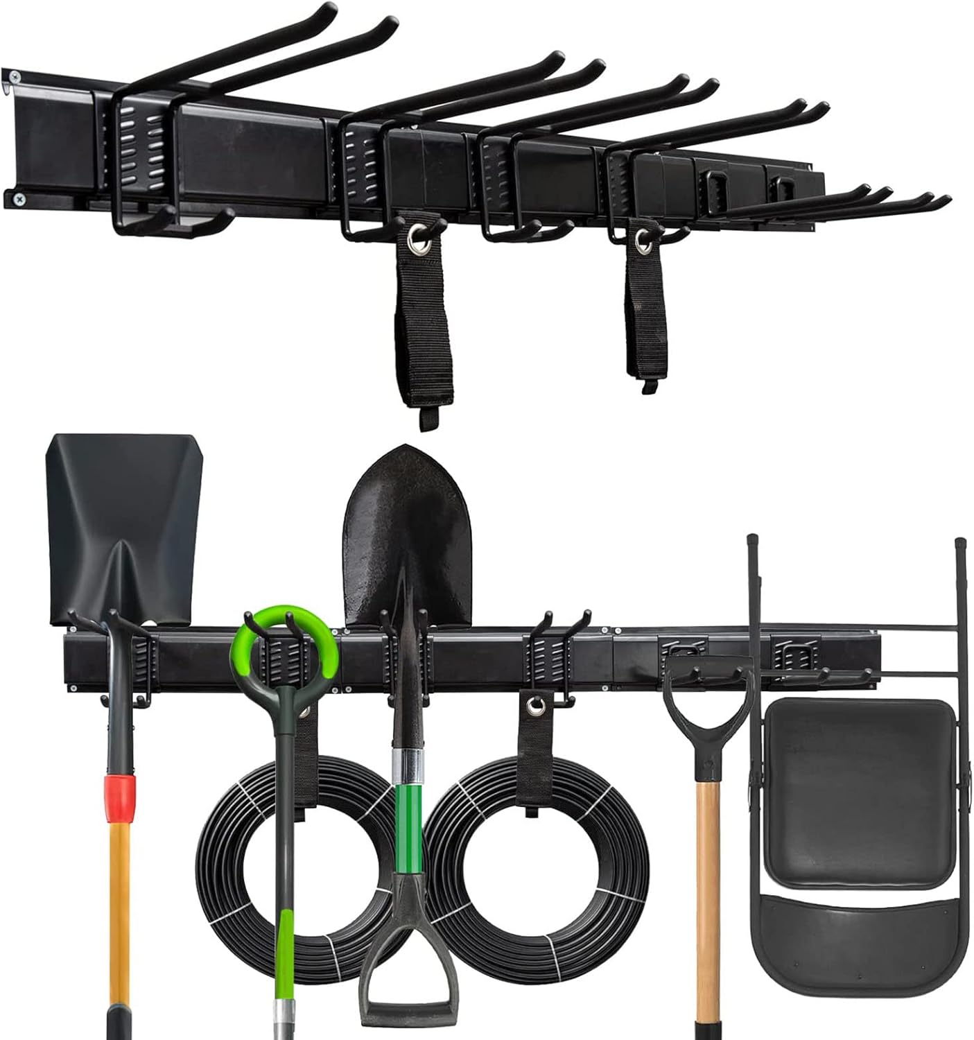 Garage Removable Tool Organizer Wall Mount, Garden Tool Rack Lawn Tool Organizer with Hooks, Yard Tool Rack Hanger for Garage Wall Promotion