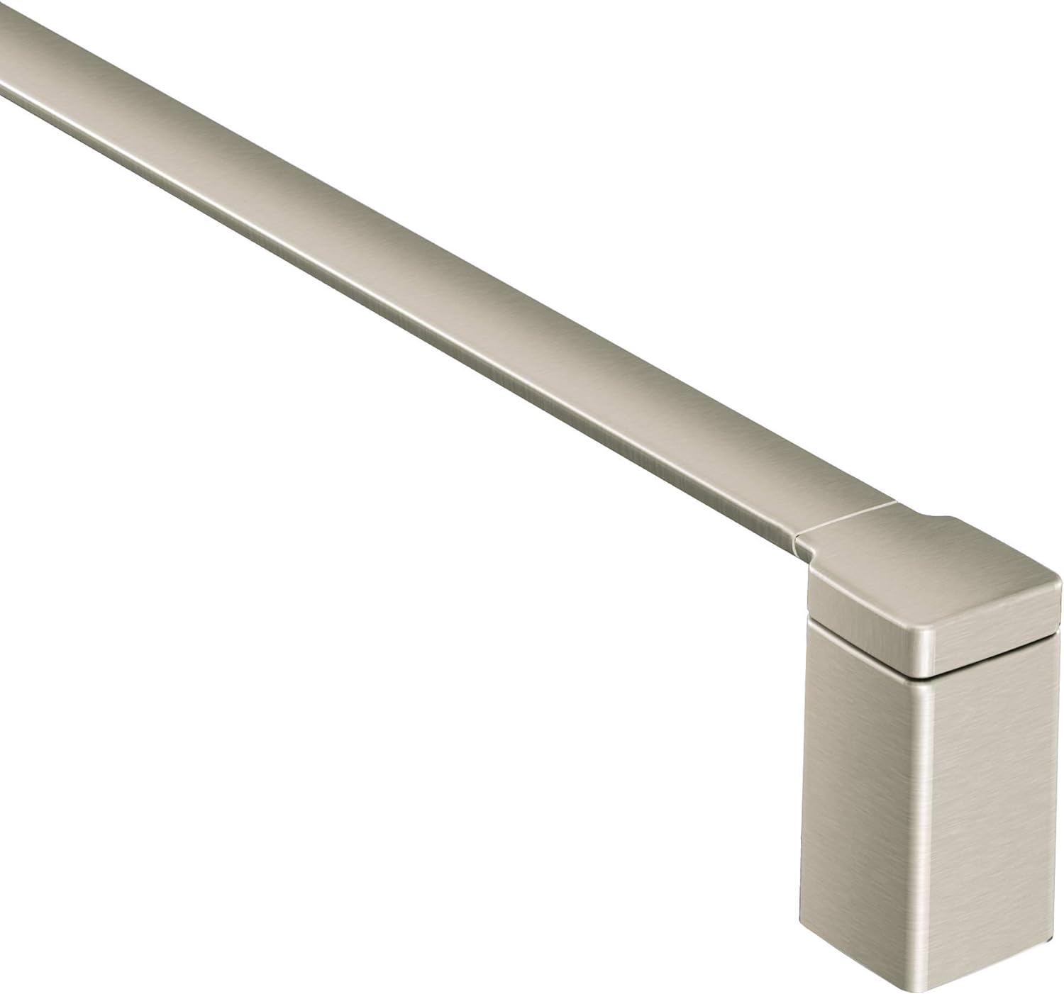 Moen YB8824BN 90 Degree Modern 24-Inch Bathroom Single Towel Bar, Brushed nickel Pack of 2