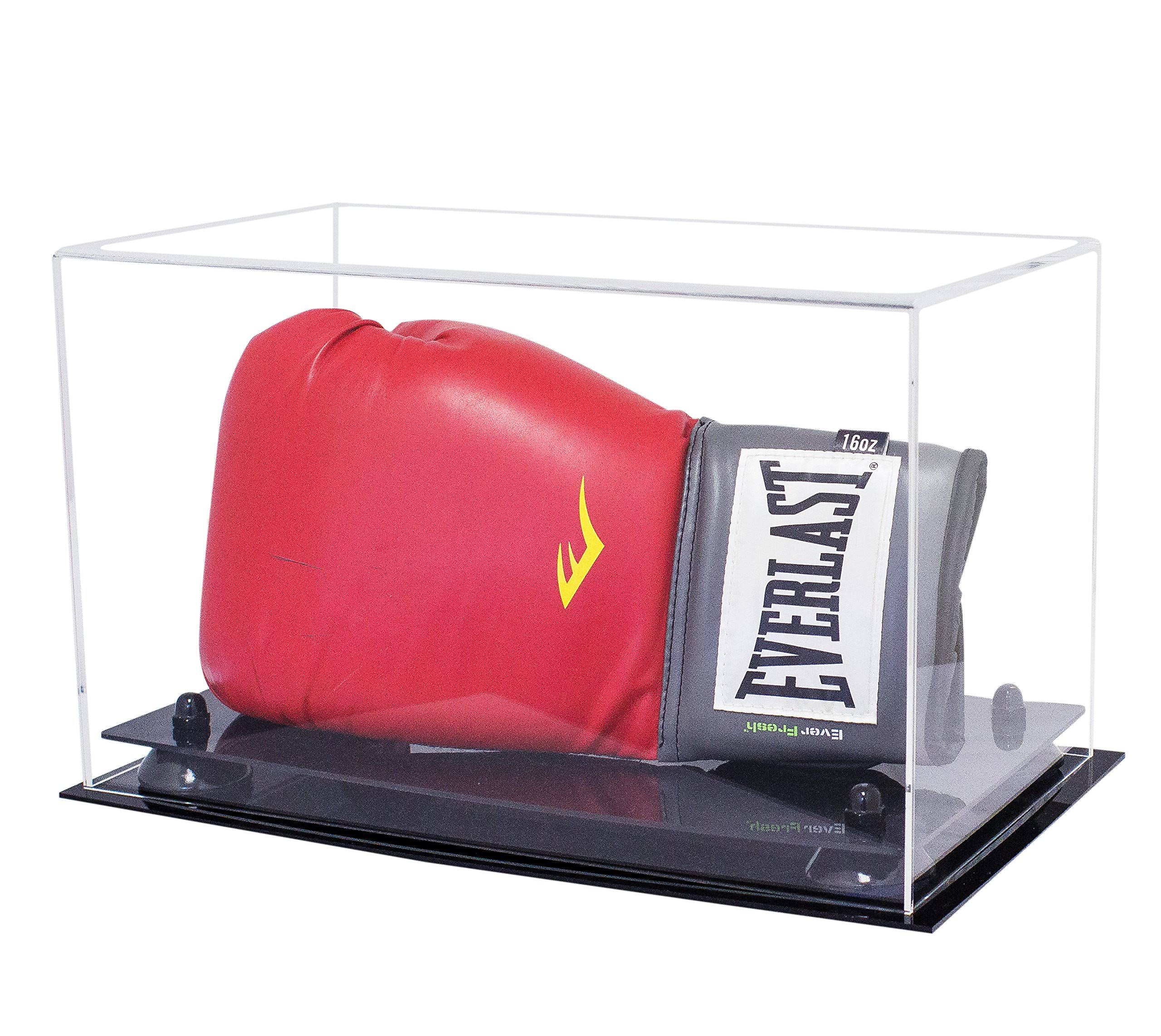 Acrylic Boxing Glove Horizontal Display Case with Black Base A011/V16
