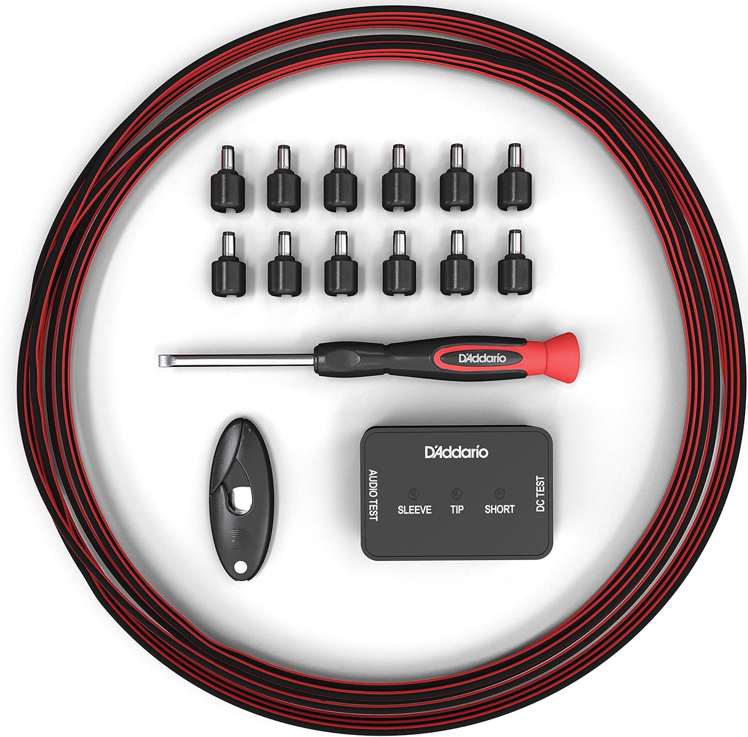 D'Addario DIY Solderless Pedalboard Kit, 10 feet, 10 plugs Pack of 2