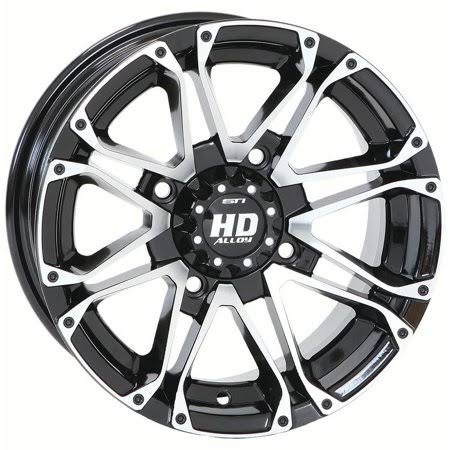 STI HD3 Machined/Black ATV Wheel 14x7 4/110 - (2+5) [14hd301]