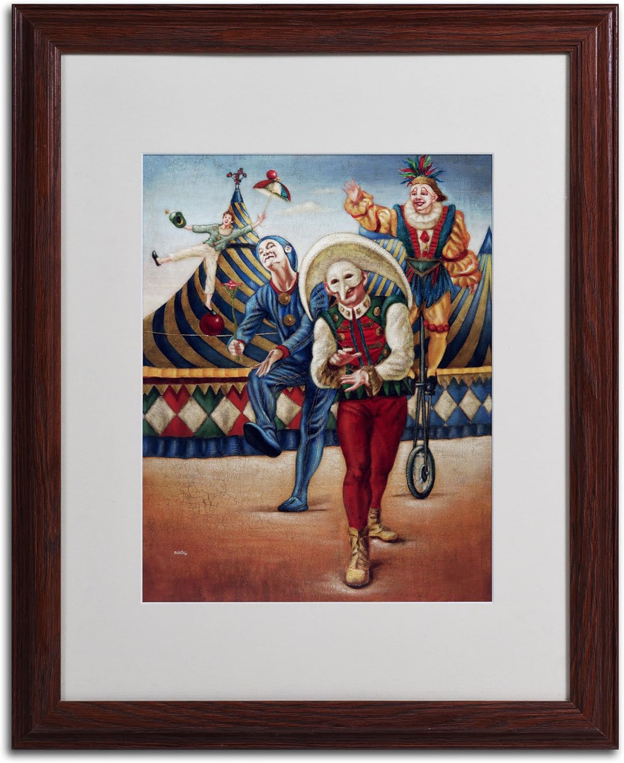 Runda Rondinel Artwork by Edgar Barrios, Wood Frame, 16 by 20-Inch Pack of 2