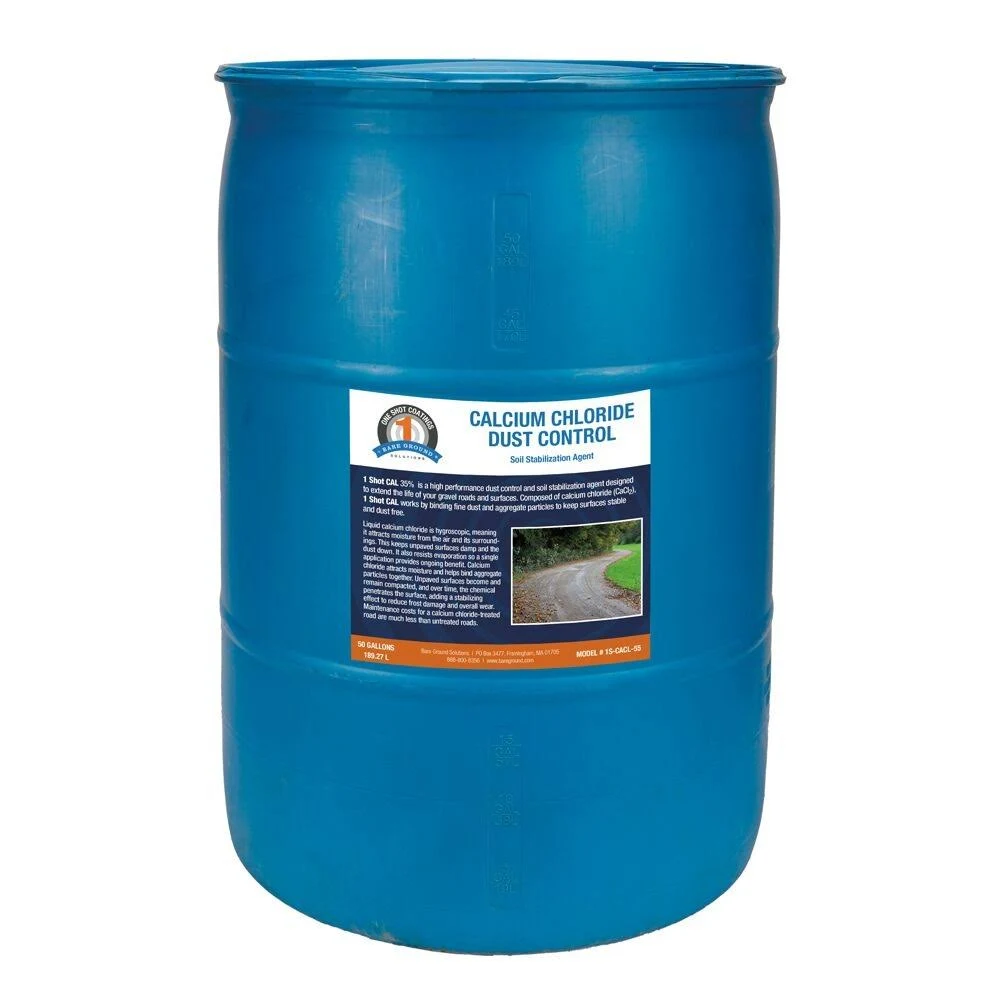 Bare Ground 1S-CaCl-30 30 Gal One Shot Drum of Calcium Chloride Dust Control