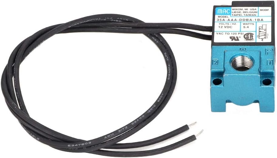 3 Port Mac Valve, DC12V 5.4W 3 Port Boost Control Solenoid Valve for Boost Controller 35A-AAA-DDBA-1BA