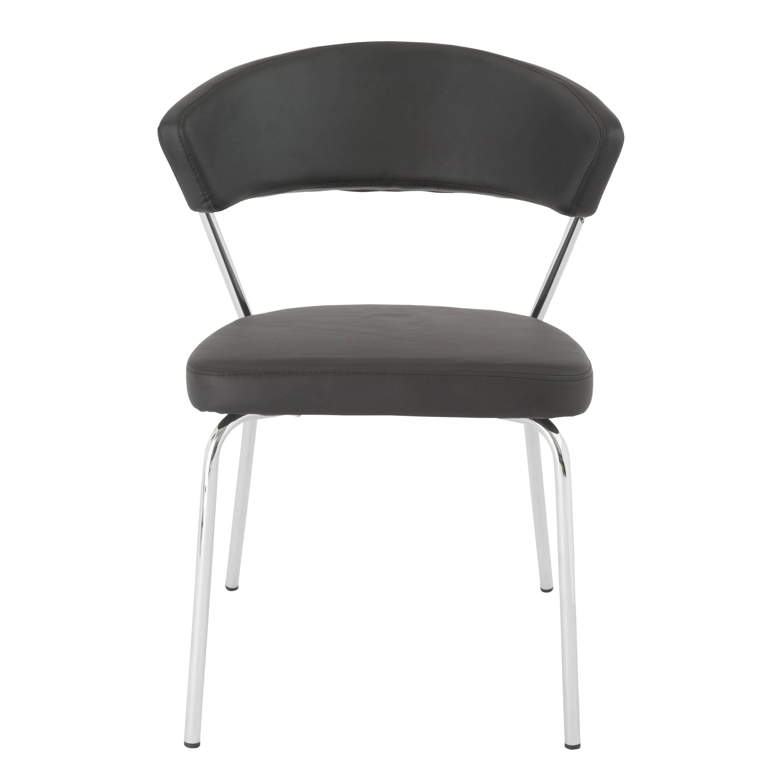 Euro Style Draco Side Chair - Set of 2, Black