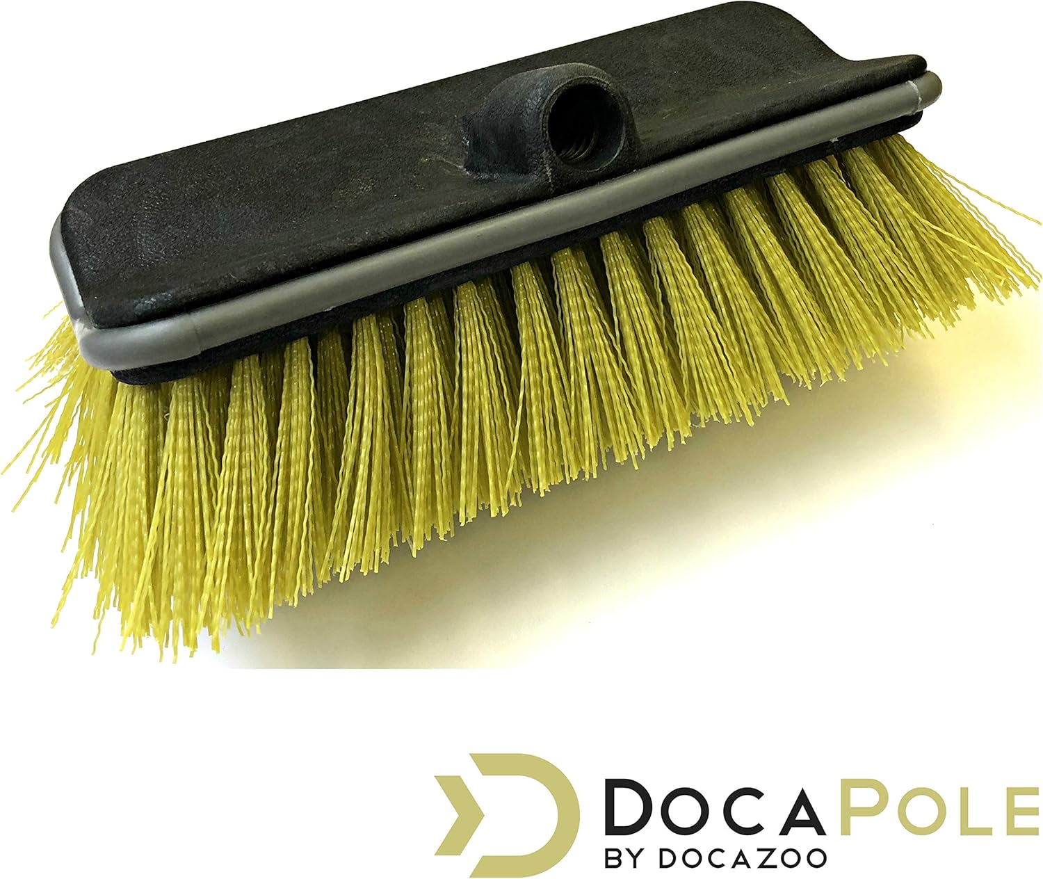 DocaPole 11 Inch Hard Bristle Deck Brush with 5-12 Foot Extension Pole: Includes Scrub Brush with Long Handle Telescoping Pole; Cleaning Brush for Deck, House Siding, Garage, Patio and More Pack of 2