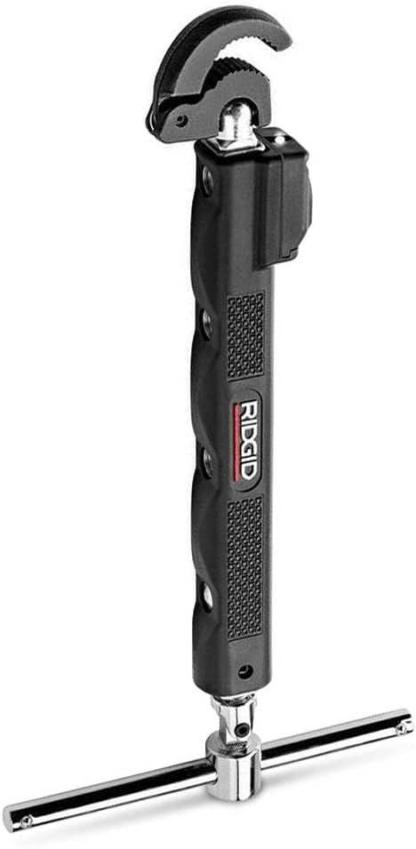 RIDGID 46753 Model 2017 Telescoping Basin Wrench with LED Light, 10-inch to 17-inch Adjustable Basin Wrench,Black