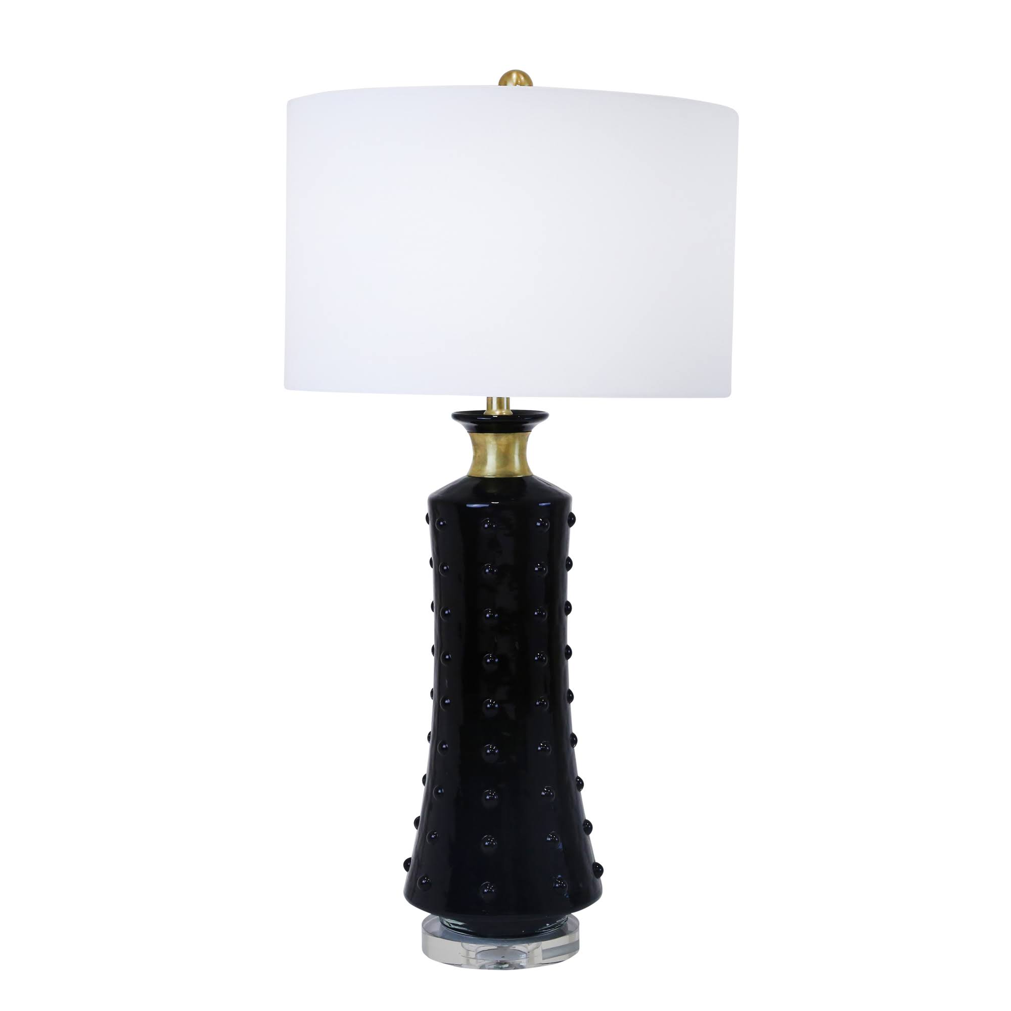 Sagebrook Home 50460-02 32 in. Glass Table Lamp Black