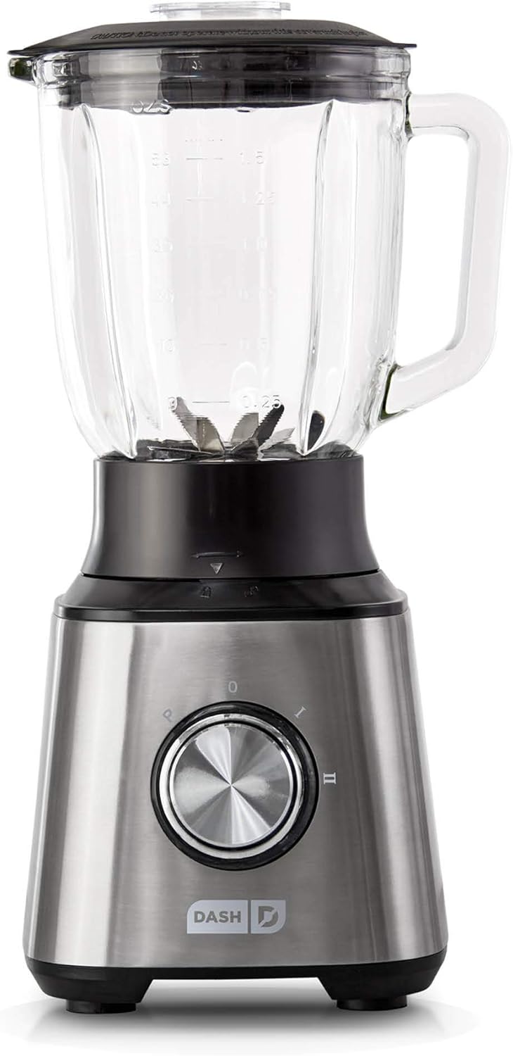 Dash Quest Countertop Blender 1.5L with Stainless Steel Blades for Coffee Drinks, Deserts, Frozen Cocktails, Purées, Shakes, Soups, Smoothies & More - Aqua Pack of 2