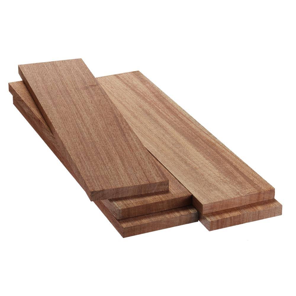 Swaner Hardwood 1 in. x 6 in. x 2 ft. Fas Mahogany S4S Board (5-Pack)