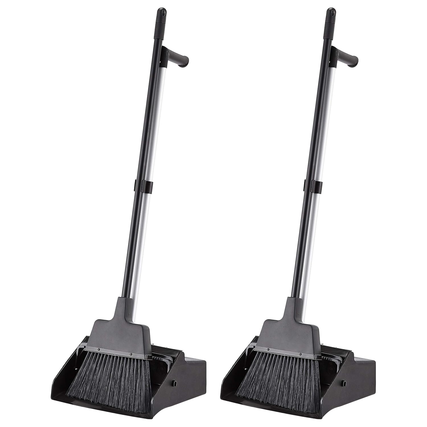 AmazonCommercial Lobby Dustpan with Broom set - 4-Pack Pack of 2