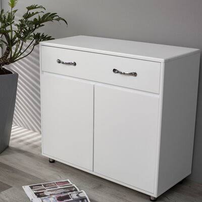 Ferit 2 Door Accent Cabinet Latitude Run Color: White