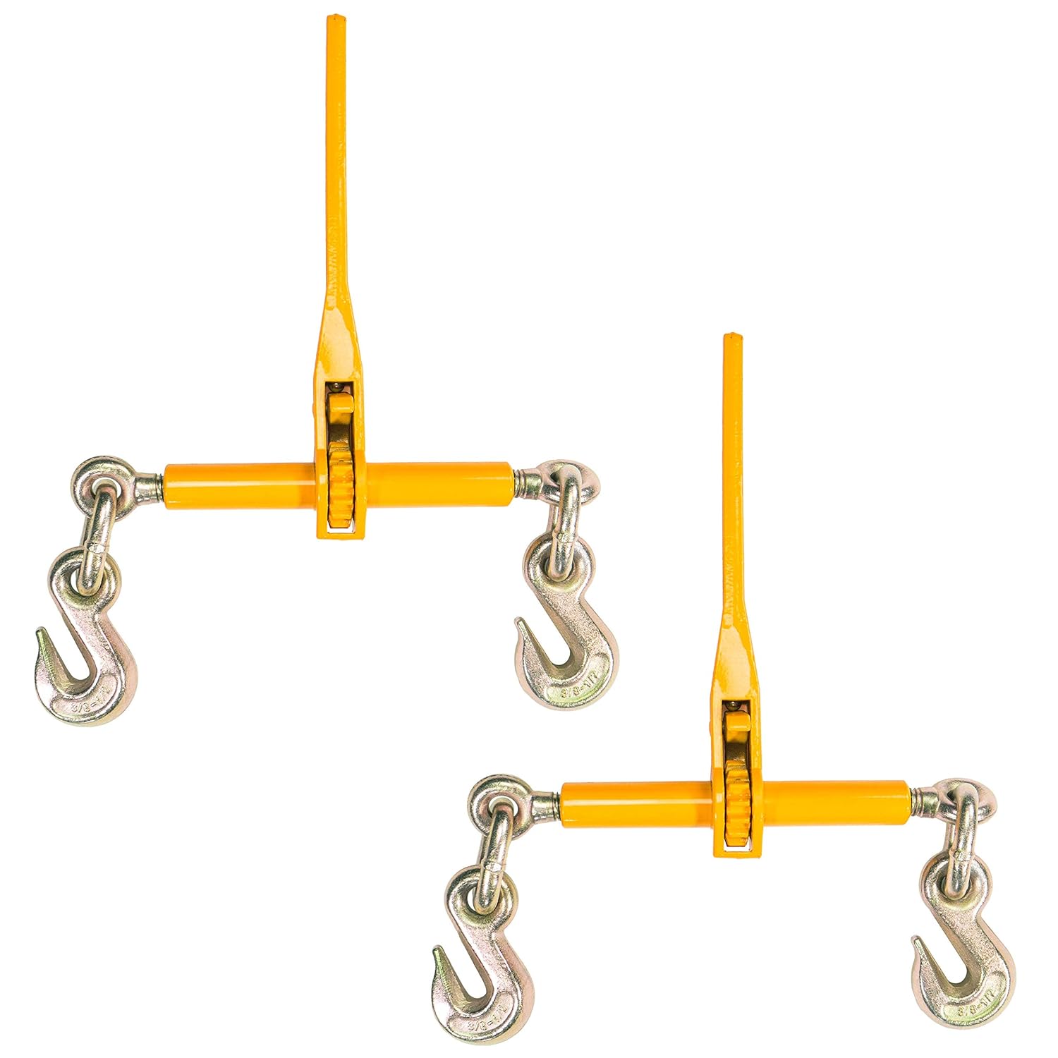 Peerless Ratchet Binder Plus Loadbinder - 3/8 Inch x 1/2 Inch Load Binder - Easily Secure Heavy Loads to A Truck Or Flatbed Trailer - Ratchet Binder with 12,000 Pound Working Load Limit - 2 Pack