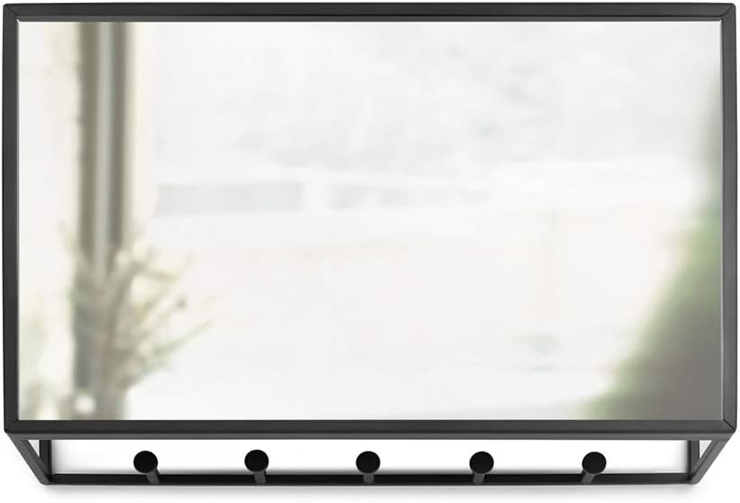 Umbra 1012828-040 Cubiko Wall Mirror and Storage Unit with Open-Side Access, Black,8