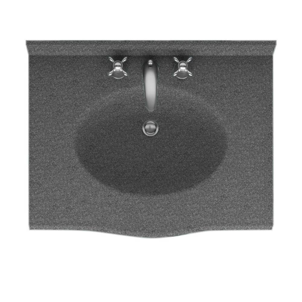 Swan Europa Solid Surface 31-in x 22-in Vanity Top in Night Sky