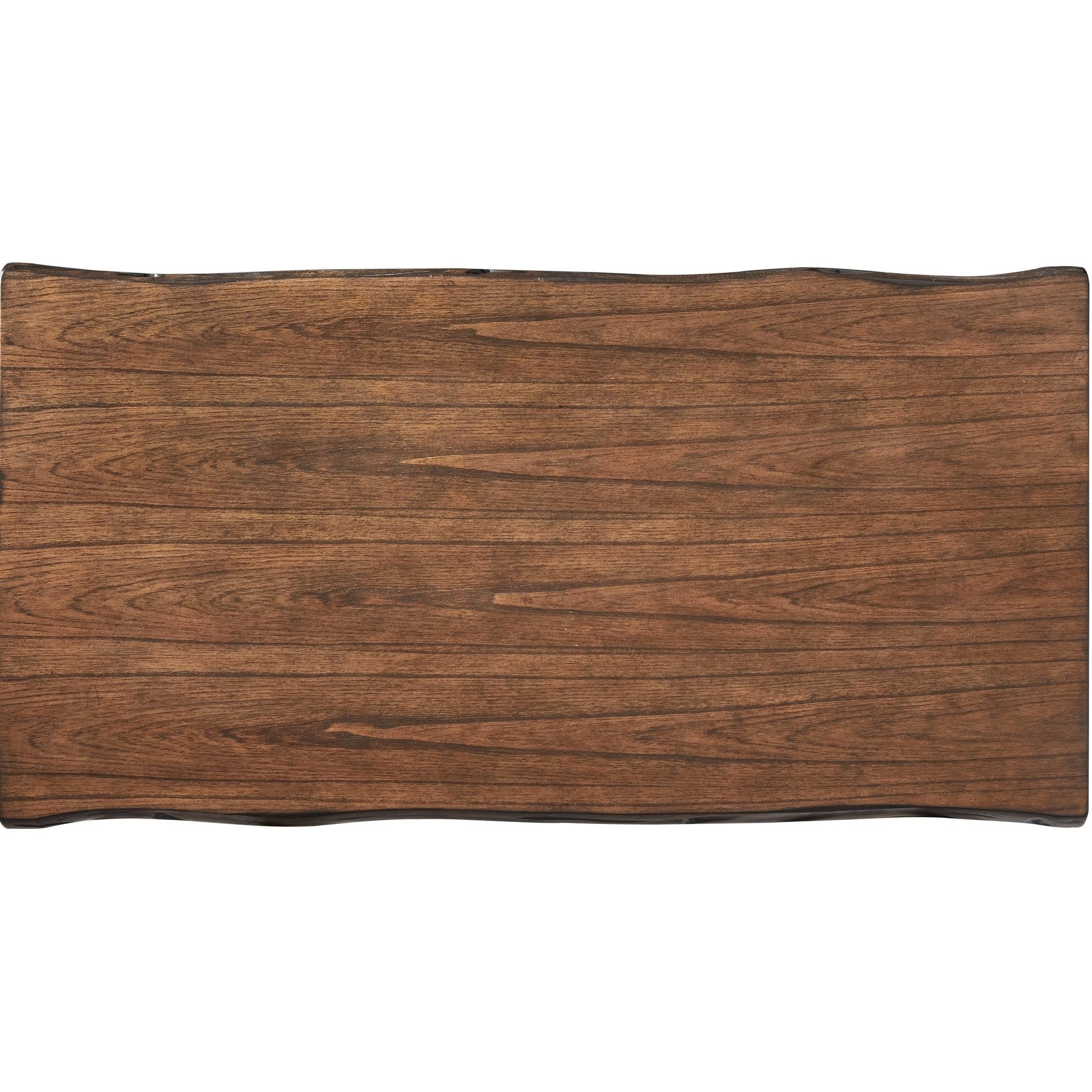 Heartwood Crossing Wood Live-Edge End Table - Brown/Black