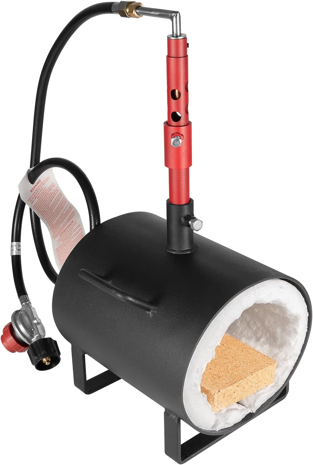 Portable Propane Forge Single Burner Propane Gas Forge Large Capacity Oval - Blacksmithing Forge for Farrier, Knife and Tool Making