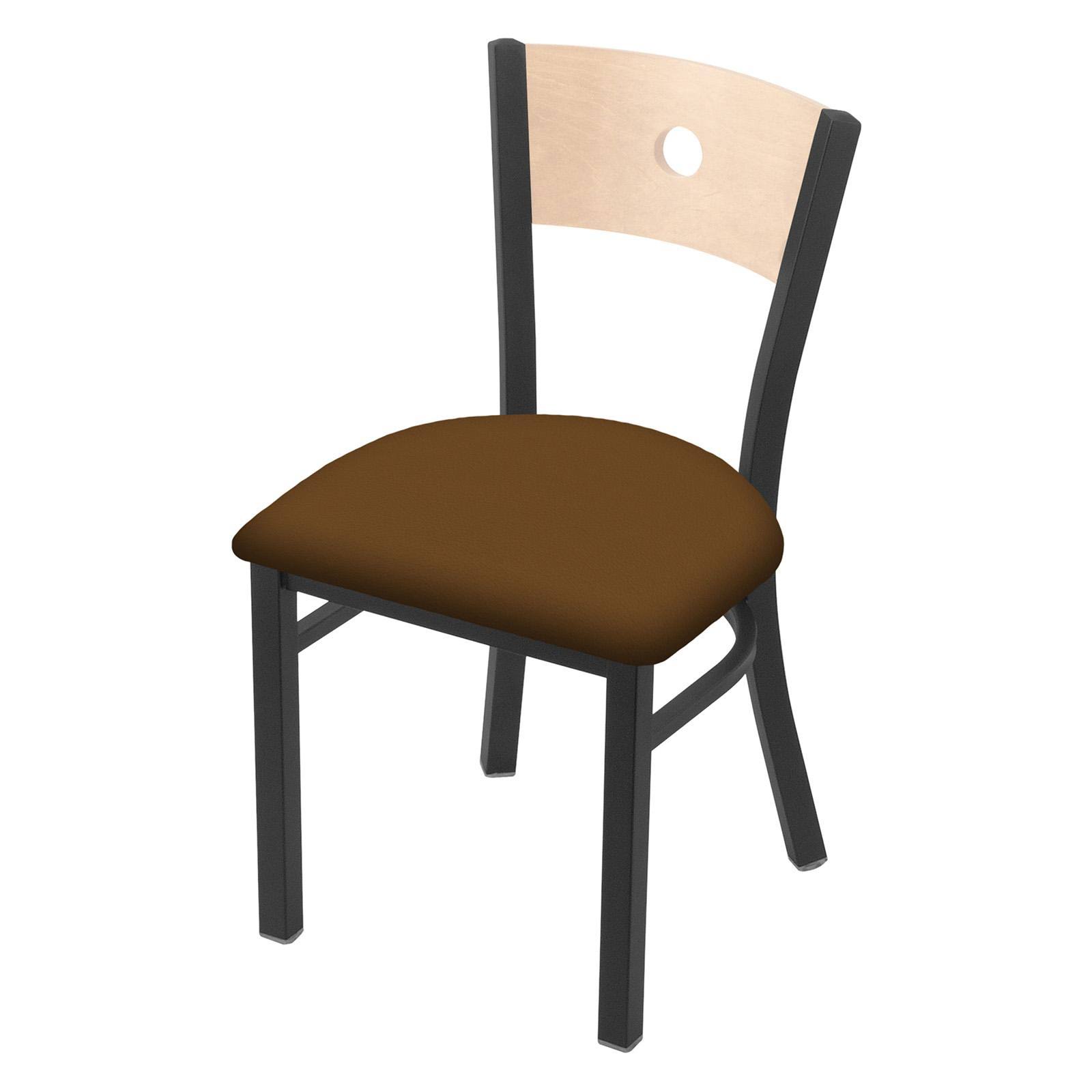 Holland Bar Stool 630 Voltaire 18x22 Chair with Bronze Finish, Allante Beechwood SEAT, and Dark Cherry Maple Back