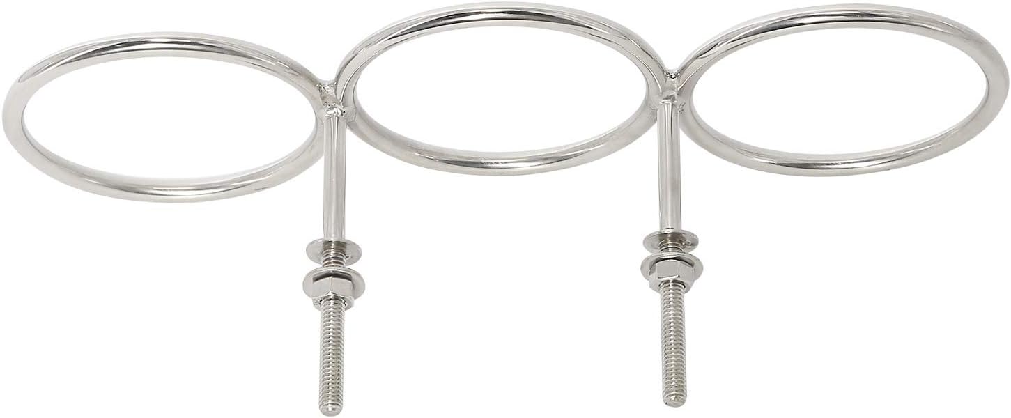 NovelBee Polished 316 Stainless Steel Solid Ring Cup Drink Holder for Boat Marine Yacht RV Truck