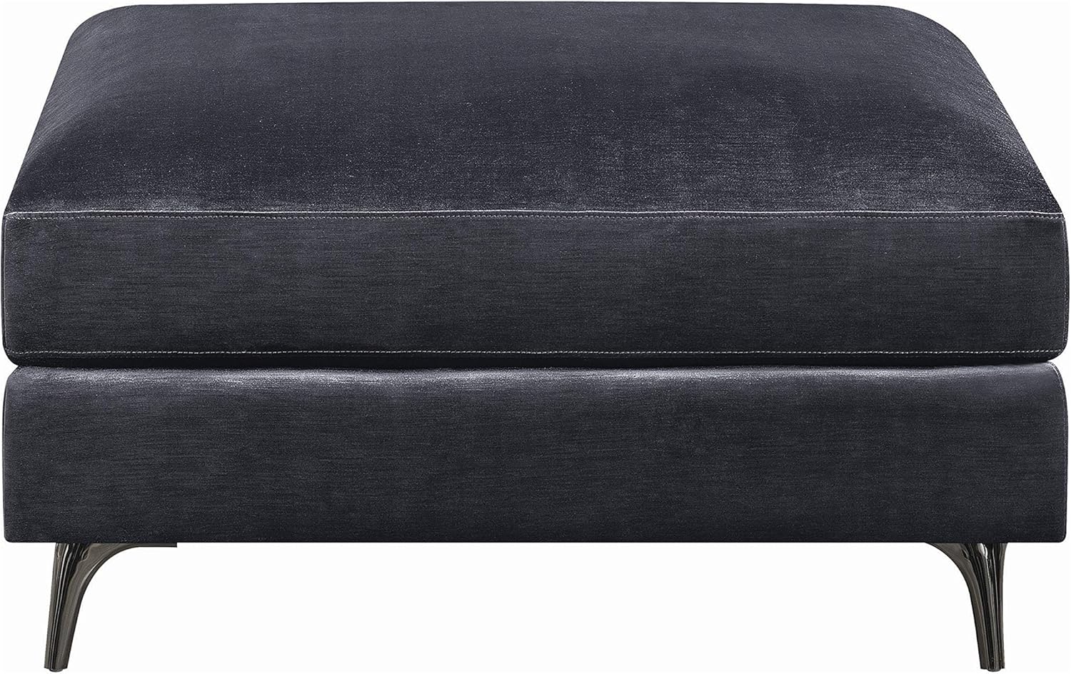 Coaster Home Furnishings Schwartzman Modular Ottoman, Charcoal/Brushed Black Nickel, 40.00 x 40.00 x 20.50 (551393)
