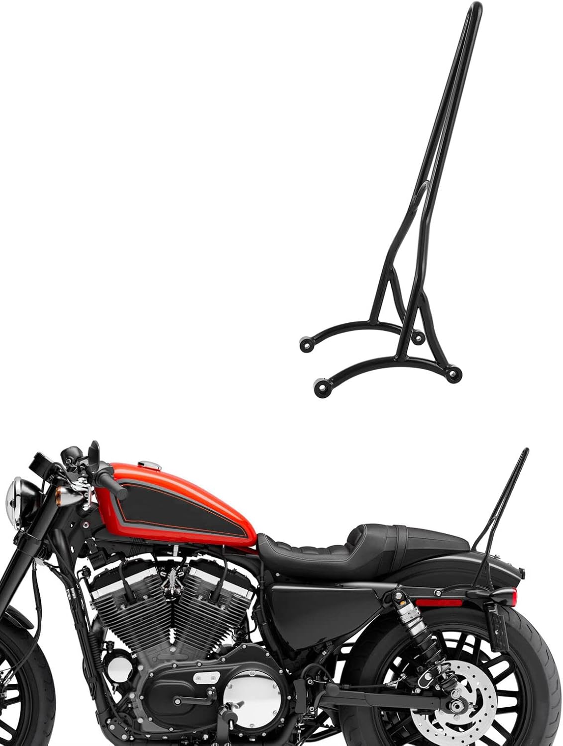 TCMT Tall Sissy Bar Passenger Backrest Bracket Fit For Harley Sportster Models XL883 1200 2004-2022
