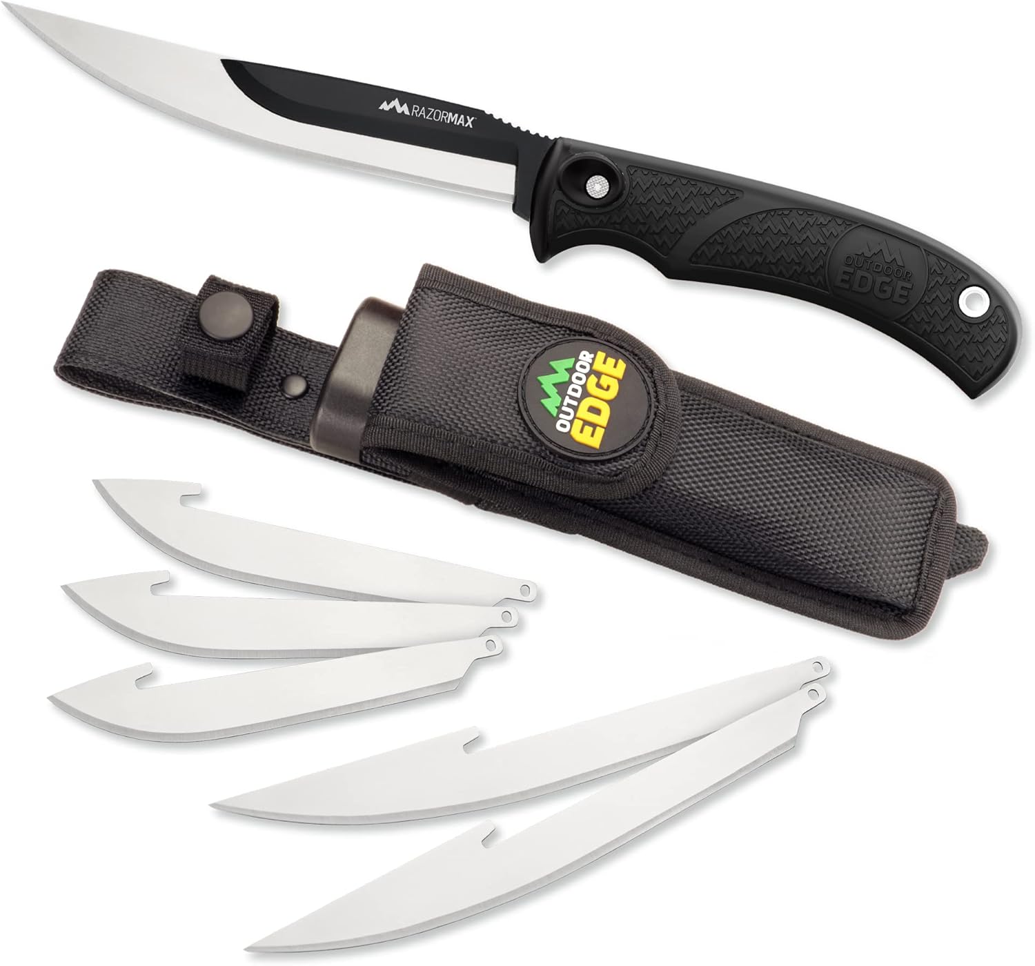 Outdoor Edge RazorMax - Replaceable Fixed Blade Hunting Knife with 3.5