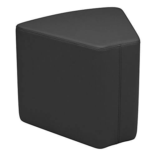 Learniture Shapes Series II Vinyl Soft Seating Stool, Wedge, 18x22 H, Black, LNT-1003BK-A
