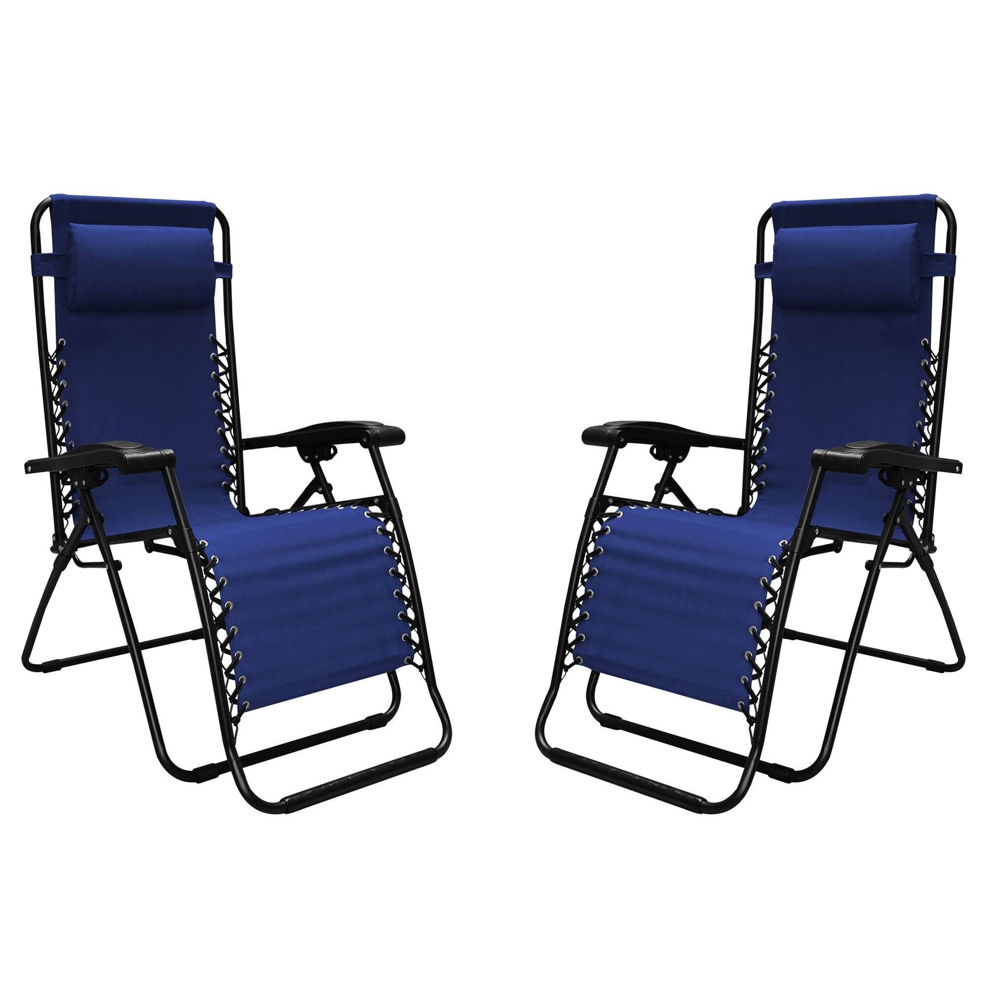 Caravan Canopy Blue Zero-Gravity Chairs (Pack of Two)