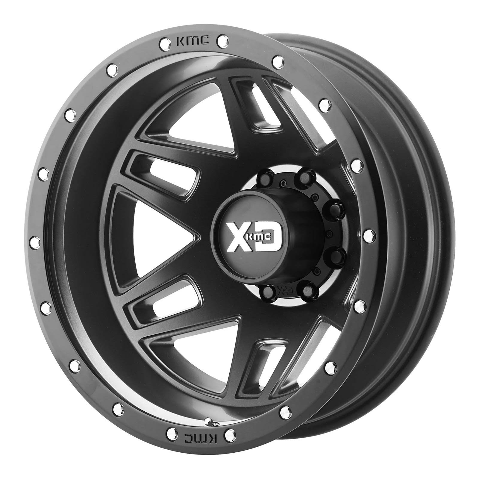 XD Series by KMC Wheels XD130 Machete Dually Rear Wheel 20x7.5 8x210 Satin Black -152mm